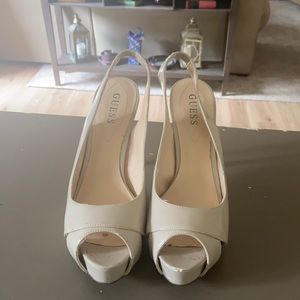 Cream high heels